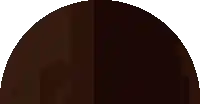 a pixel art drawing of a dark brown circle on a white background