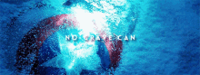 a picture of a person in the water with the words " no grave can " on the bottom