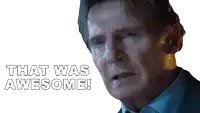 a man with the words that was awesome written on his face