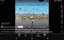 a screenshot of a tiktok video that says are the looeylings please feed us