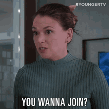 You Wanna Join Inviting GIF - You Wanna Join Inviting Sutton Foster GIFs