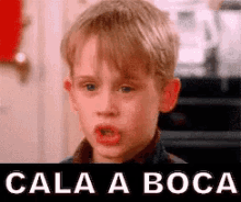 Macaulay Culkin / Cala A Boca / Esqueceram De Mim GIF - Shut Up Macaulay Culkin Home Alone GIFs