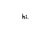 a cartoon mouse with the words hi written above it