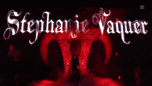 a poster for stephanie vaquer shows a woman walking through a dark tunnel