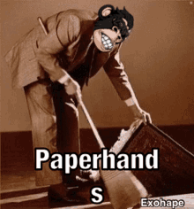 Paperhands Sweep GIF - Paperhands Sweep Clean Up GIFs