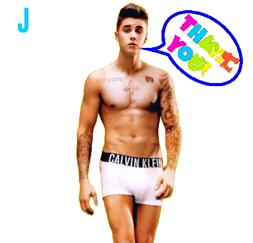 Justin Bieber Thank You Sticker - Justin Bieber Thank You Thanks Stickers