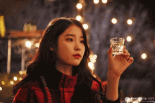 Iu 아이유 원샷 술 한잔 GIF - K Pop Drinking Alcohol GIFs