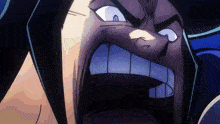 a close up of a person 's face with their mouth open