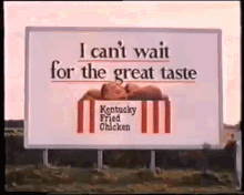 kentucky fried chicken kfc commercial cartel letrero