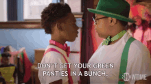 Mock Dont Get Your Green Panties In A Bunch GIF - Mock Dont Get Your Green Panties In A Bunch Kevin Williams GIFs