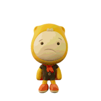 a cartoon character with a cape and the word please written above him