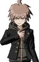 a drawing of a boy with brown hair and a hoodie