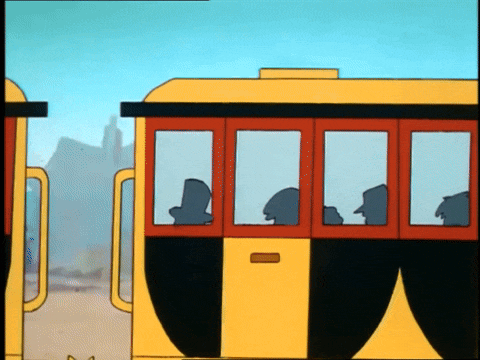 Dodger and Charley run through the train, causing a commotion