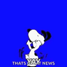 yay snoopy happy excited thats my great news
