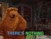 a teddy bear with the words there 's nothing on it