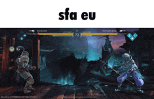 a screenshot of a video game with sfa eu in the upper left corner