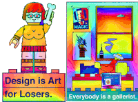 Design Is Art For Losers Everybody Is A Gallerist Sticker - Design Is Art For Losers Everybody Is A Gallerist Trippy Stickers