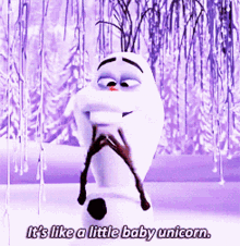 Olaf Little Baby Unicorn GIF - Olaf Little Baby Unicorn Frozen GIFs