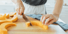 Chop Pumpkin GIF - Chop Pumpkin Cooking GIFs