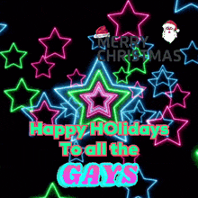 a christmas card that says merry christmas to all the gays