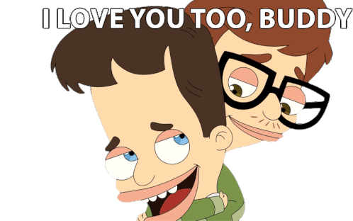 I Love You Too Buddy Nick Birch Sticker - I Love You Too Buddy Nick Birch Andrew Glouberman Stickers
