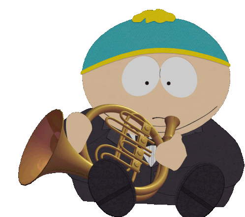 Playing The Trumpet Eric Cartman Sticker - Playing The Trumpet Eric Cartman South Park Stickers