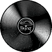 a record that says frkst on it with a picture of a mouth