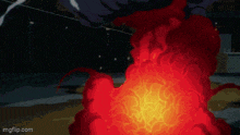 a pixel art of a fire with the words imgflip.com in the corner