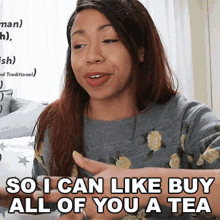 so i can like buy all of you a tea loretta scott kemushichan i can treat you a tea i can buy yall a cup of tea
