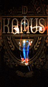 a glowing blue sign that says " books " on it