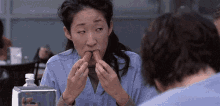 Grey'S Anatomy Hot Dog GIF - Sandra Oh Hotdog Greys Anatomy GIFs
