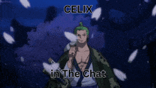 celix is in the chat with a cartoon character