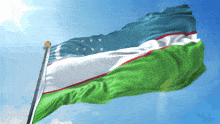 Uzbekistan Flag O'Zbekiston Bayrog'I GIF
