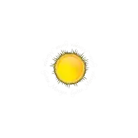 a drawing of a sun with the words guten morgen written around it