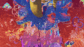 a cartoon character with glasses is surrounded by balloons with the word gumball on the bottom