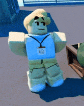 a roblox character with a name tag that says rr