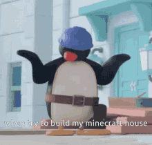 Nope Pingu GIF - Nope Pingu Minecraft GIFs