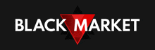 a black background with the words black market in white letters