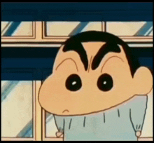 a close up of a cartoon character with an angry face