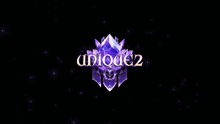 a purple logo with the word unique2 on it