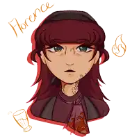 a drawing of a woman with the name florence written on the bottom
