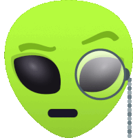Monocle Alien Sticker - Monocle Alien Joypixels Stickers