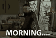 Good Morning George Weasley GIF - Good Morning George Weasley Harry Potter GIFs