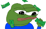 Pepe Raining Money Sticker - Pepe Raining Money Rich Stickers