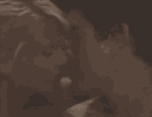 a man and a woman are kissing on a bed in a dark room .