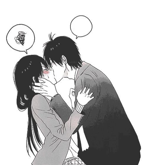 Man kissing woman, Anime Drawing Manga Black and white Kiss, manga, love,  white, child png | PNGWing