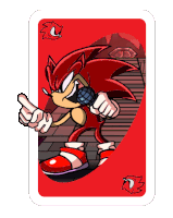 Sonic The Hedgehog Uno Card Sticker - Sonic The Hedgehog Uno Card Fnf Stickers