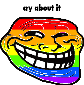 Troll Face Crying Sticker - Troll Face Crying Laughing - Discover & Share  GIFs