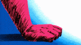 a drawing of a person 's hand with a blue background