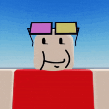 a cartoon character wearing sunglasses with a smiley face
